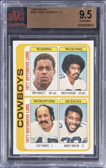 1978 Topps Dallas Cowboys "Team Leaders" #508 Tony Dorsett Rookie Card - BVG GEM MINT 9.5